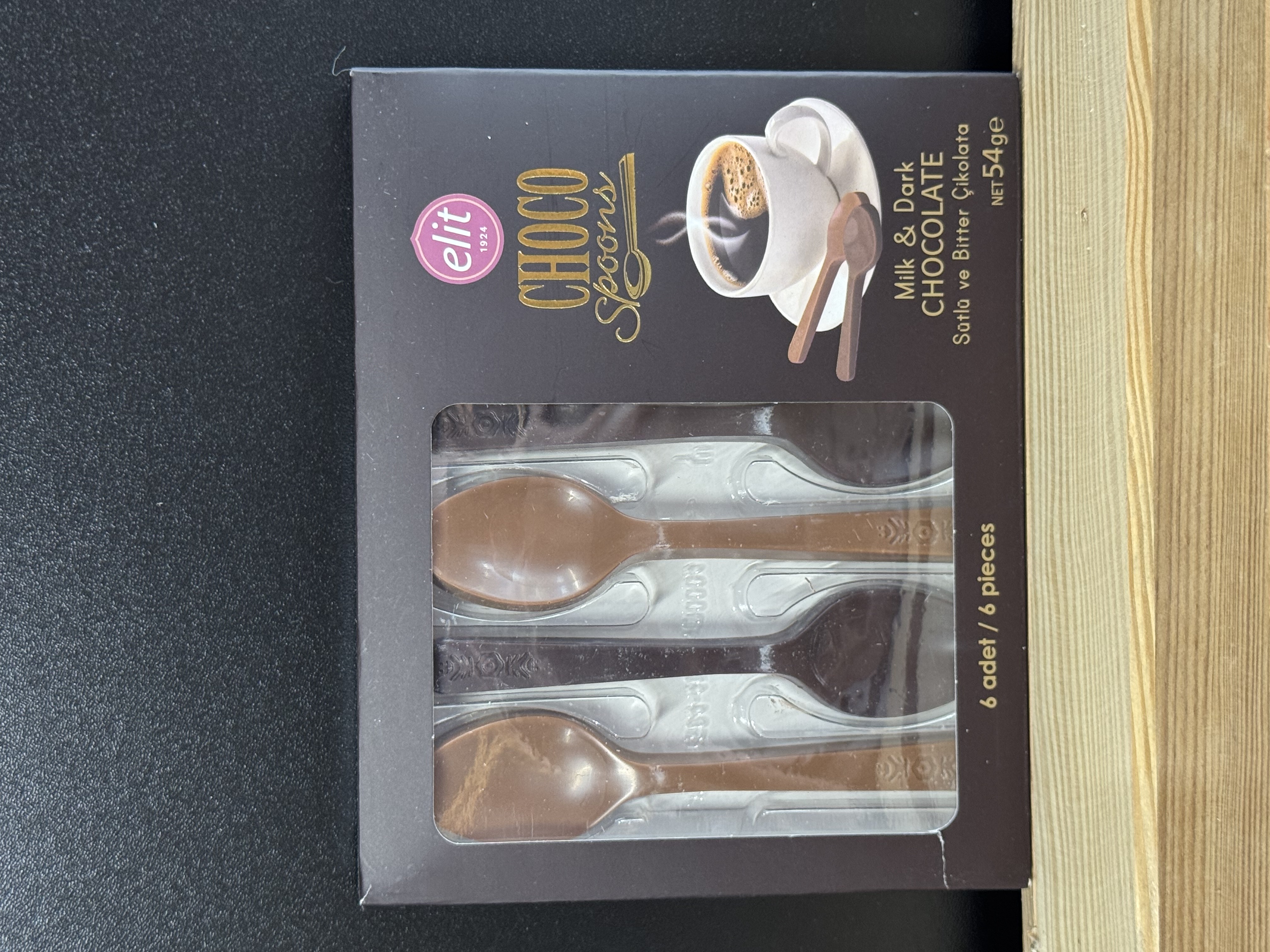 Цукерки Ложки із Молочного та Чорного Шоколаду Milk Dark Chocolate Elit Choco Spoons 54 г